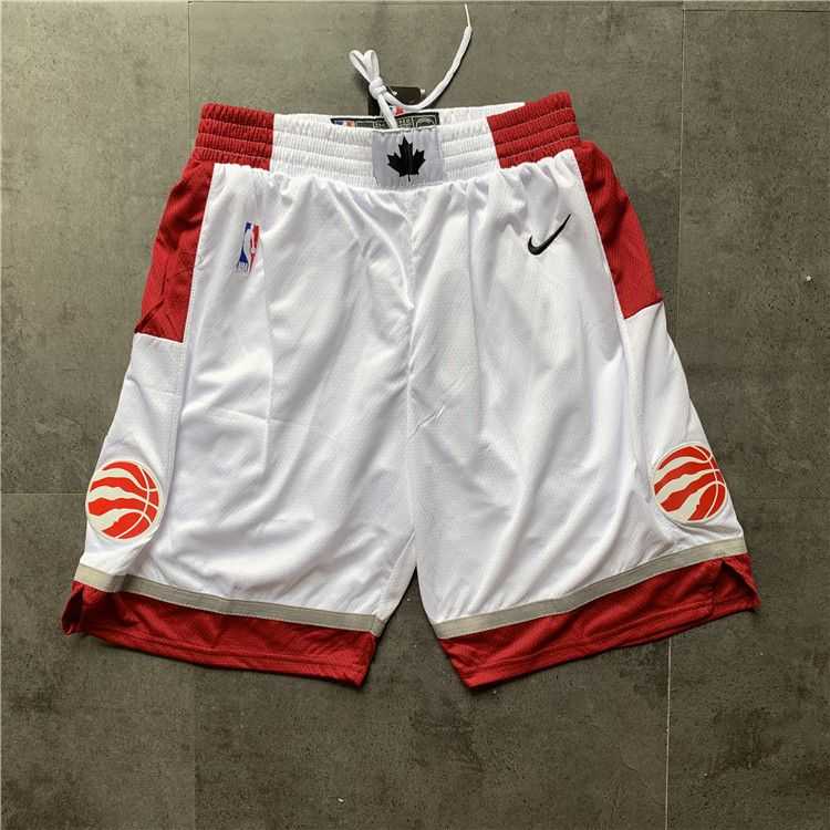 Men NBA Toronto Raptors White Nike Shorts 04161